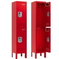 thumbnail image 1 of KAER Metal Locker with 2 Doors 66“ Storage Locker for Employees andstudent with Card Slot Lockable Steel Locker for School Gym Home Office Staff, 1 of 8