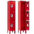 thumbnail image 1 of KAER Metal Locker with 3 Doors 66“ Storage Locker for Employees andstudent with Card Slot Lockable Steel Locker for School Gym Home Office Staff, 1 of 10