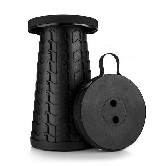 KAERMU Upgraded Folding Stool, Lightweight and Sturdy Fish Scale Structure, for Camping, Black