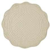 KAF Home Boutis Quilted Placemat - Set of 4 Flax - 14" x 14"