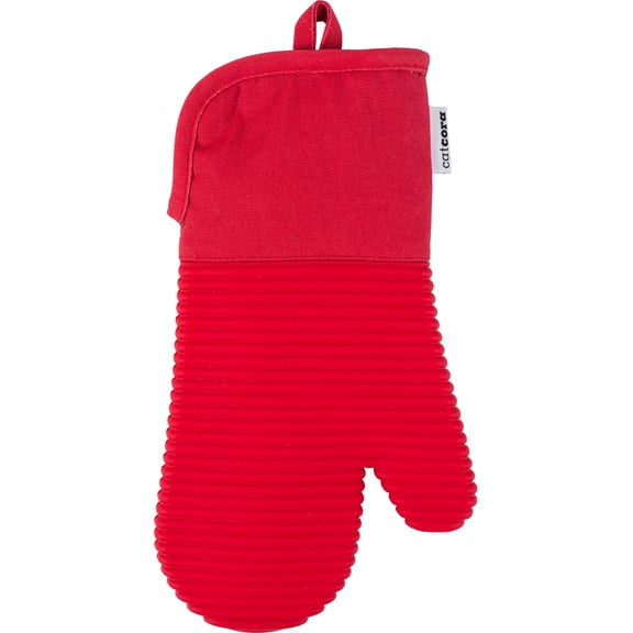 KAF Home Cat Cora Silicone Oven Mitt, Red
