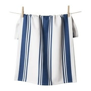 KAF Home Centerband Oversized Kitchen Towel, 100% Cotton, Blue