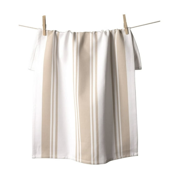 KAF Home Centerband Oversized Kitchen Towel, 100% Cotton, Oatmeal