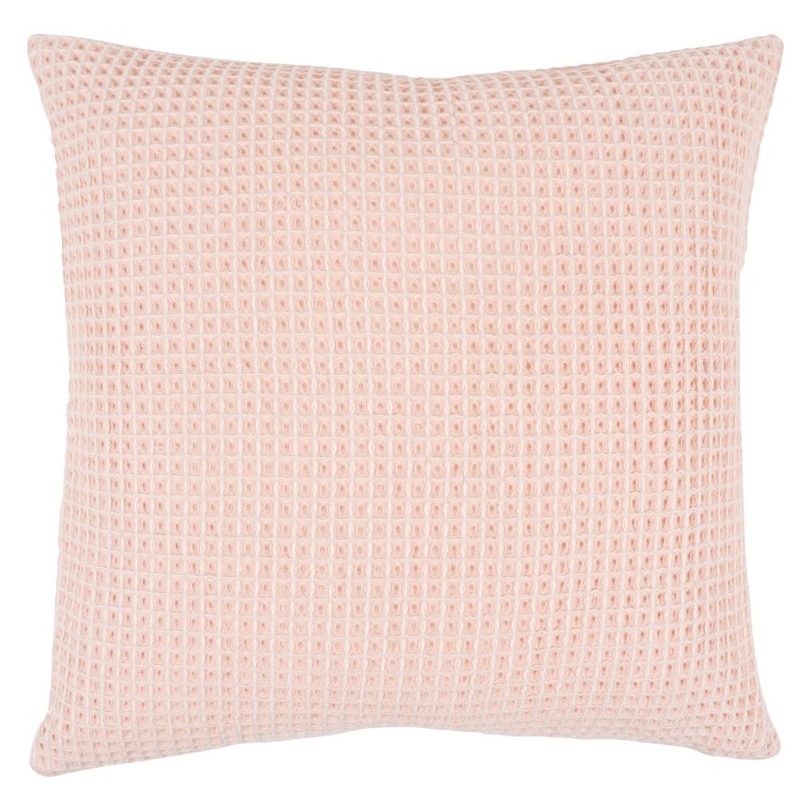 KAF Home Contrast Waffle/Feather Filled Decorative Pillow, 20" x 20