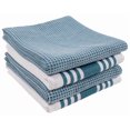 thumbnail image 1 of KAF Home Madison Cotton Kitchen Towels Set, Soft and Absorbent Dish Towels, 18” x 28”, Teal, 4 Pack, 1 of 6