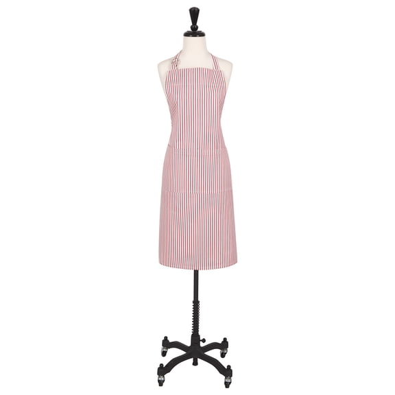 KAF Home Metro Stripe D-Ring Apron, Cherry