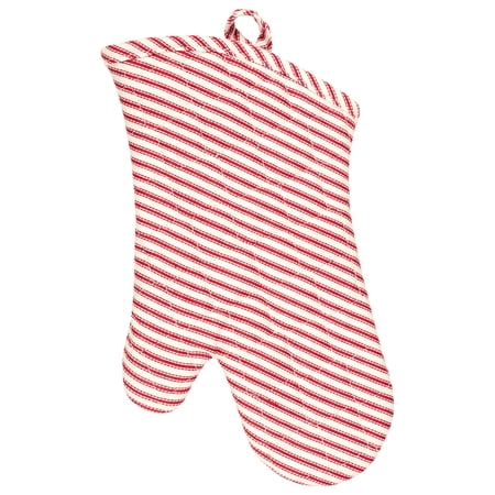 KAF Home Metro Stripe Oven Mitt, Cherry