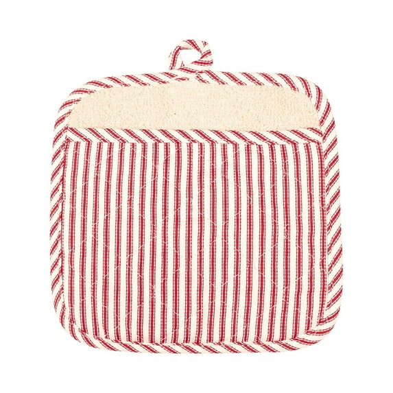 KAF Home Metro Stripe Pot Holder Mitt, Cherry