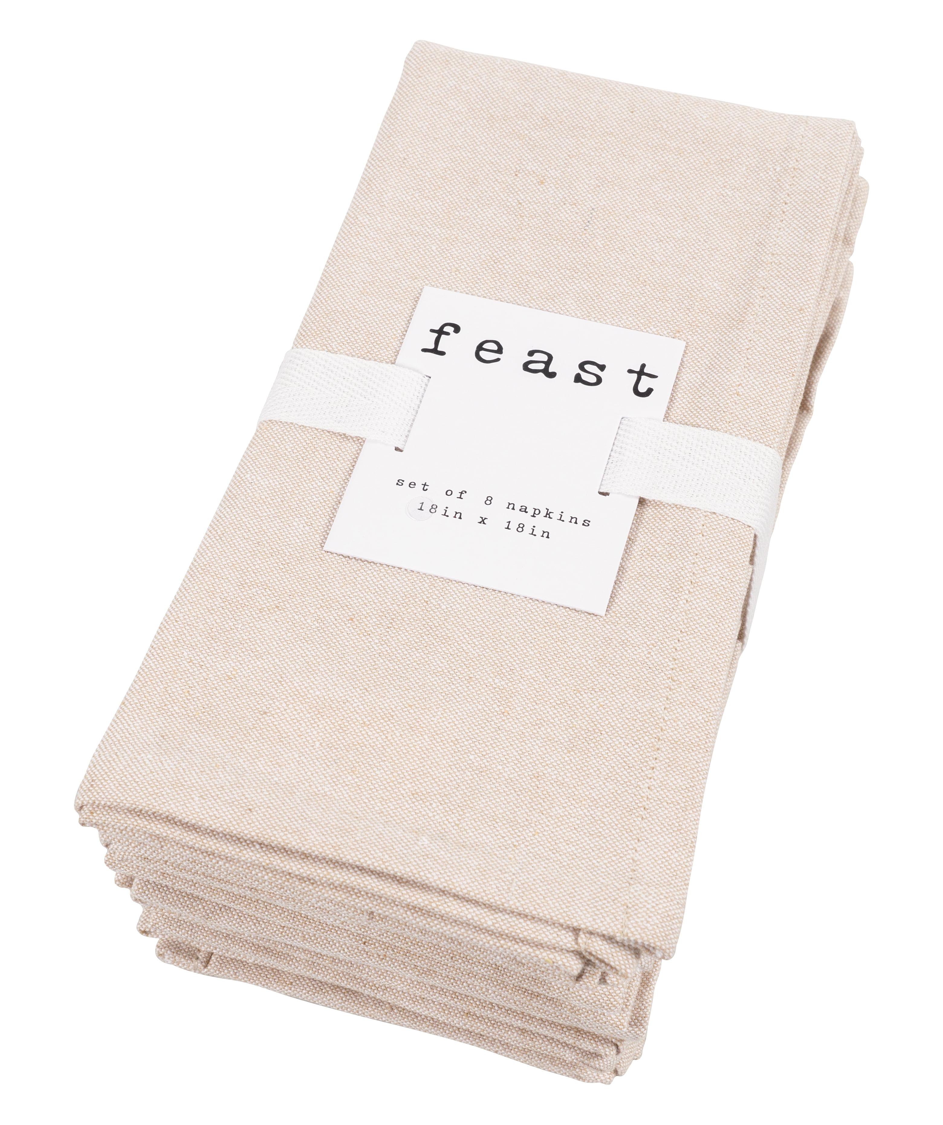 KAF Home Overbrook Chambray Napkins Set of 8 - 18" x 18" - Beige - Walmart.com