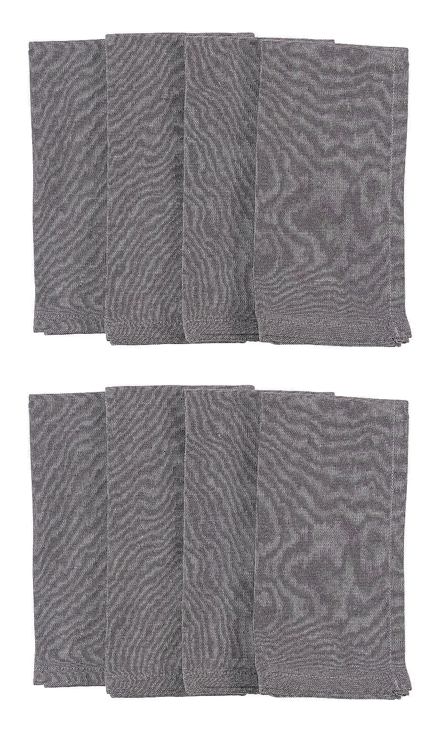 Overbrook Dark Gray Chambray Cotton Napkins Set of 8