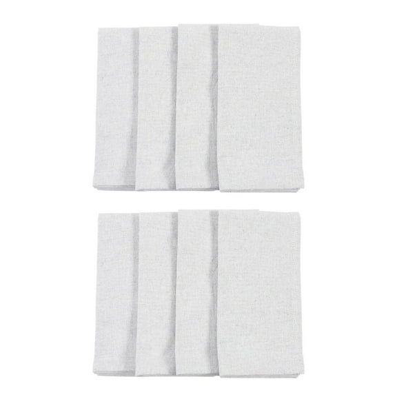 KAF Home Overbrook Chambray Napkins Set of 8 -  18" x 18" - Gray