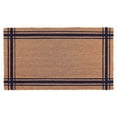 thumbnail image 1 of KAF Home Printed Coir Doormat with Non-Slip PVC Backing - 17 by 30 inches (Blue Lyon Stripe), 1 of 1