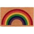 thumbnail image 1 of KAF Home Rainbow Coir Doormat, 17 x 30 in, Heavy-Duty Door Mat with Non-Slip Backing, 1 of 4