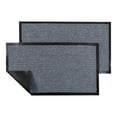 thumbnail image 1 of KAF Home Set of 2 Ribbed Door Mat with Non Slip PVC Backing 17" x 30" (Light Gray), 1 of 1