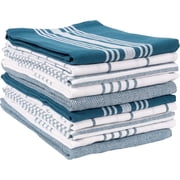 KAF Home Soho Kitchen Towels, Soft and Absorbent, 100% Cotton, 10 Pack, 18" x 28", Teal