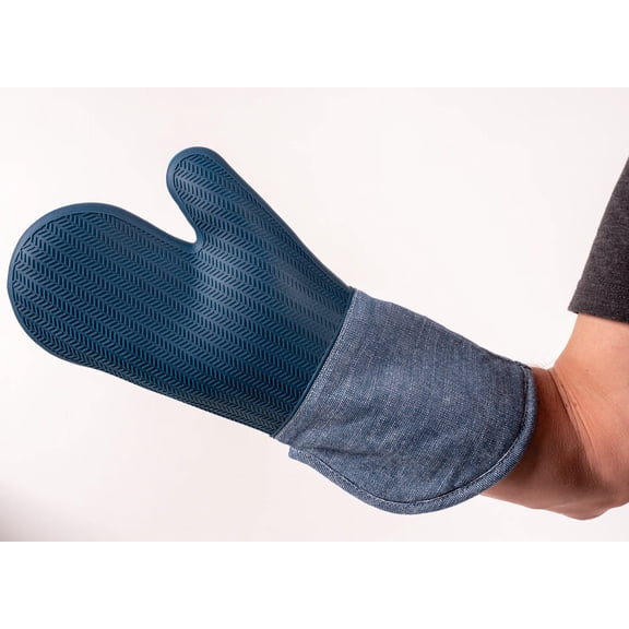 KAF Home Strada Silicone Oven Mitt, Blue
