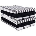 thumbnail image 1 of KAF Home Tiburon Mixed Flat And Wave Terry Set Of 6 Kitchen Towels - Black, 1 of 1