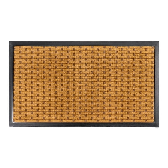 KAF Home Tufted Chain Indoor/Outdoor Mat with PVC Backing - 17" x 30" (Natural)