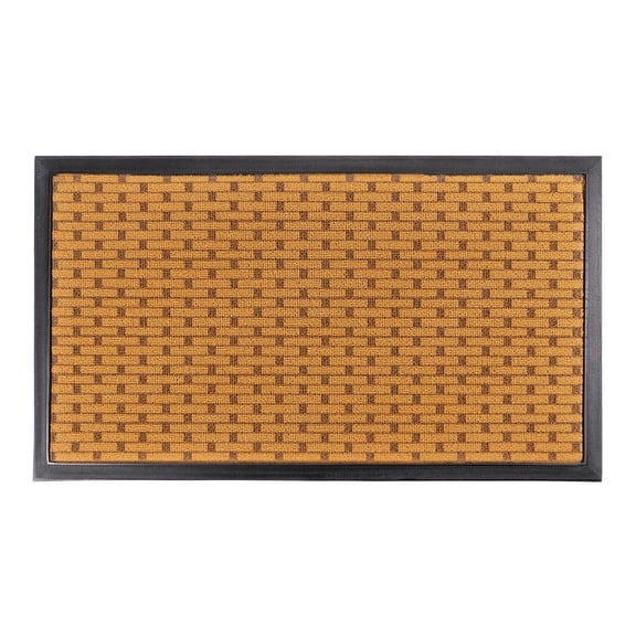 KAF Home Tufted Chain Indoor/Outdoor Mat with PVC Backing - 17" x 30" (Natural)