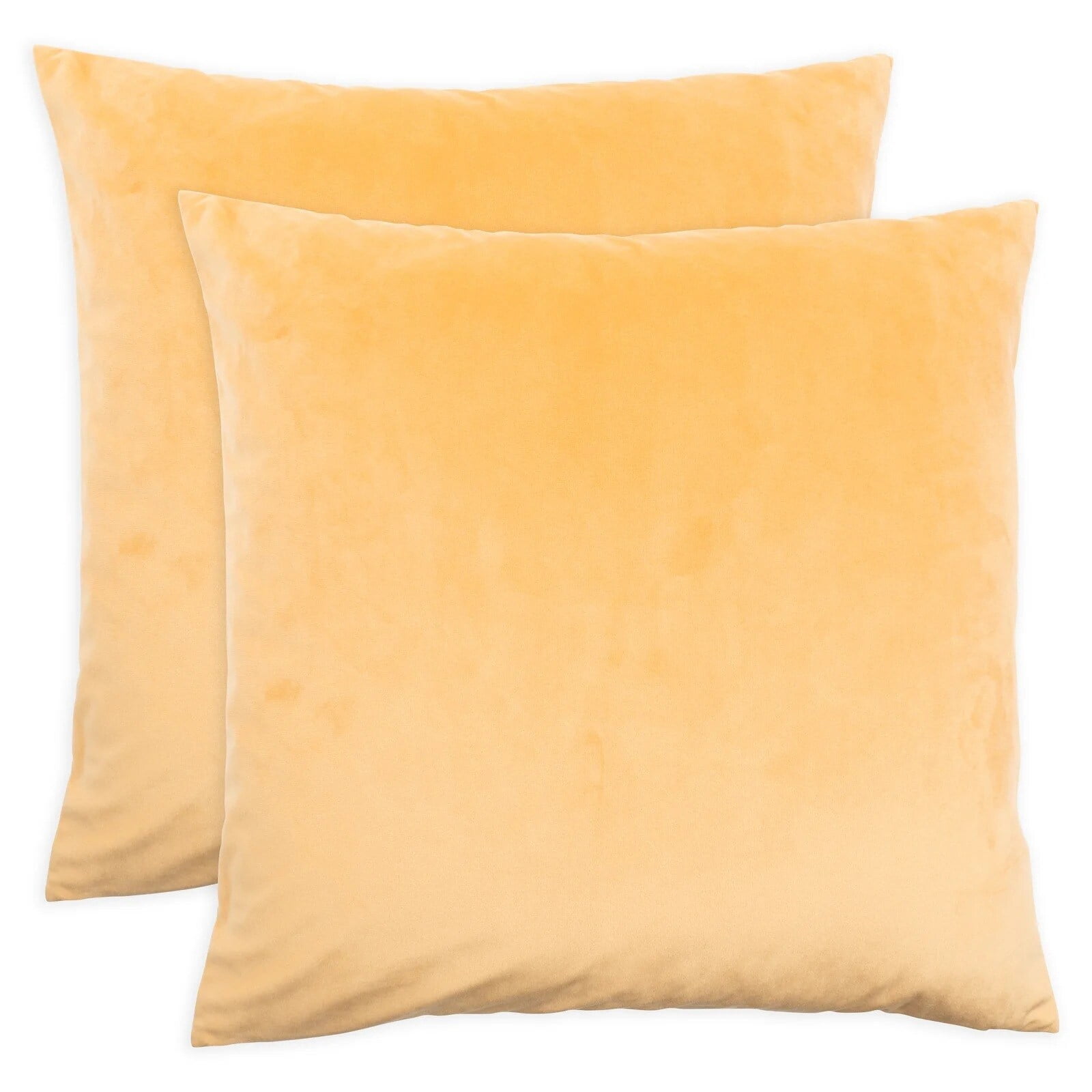 Honey Gold Velvet Euro Pillow Covers Set of 2