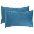 thumbnail image 1 of KAF Home Velvet  Set of 2 Pillow Covers - 12" x 20" (Blue), 1 of 3