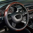 thumbnail image 1 of KAFEEK Wood Grain Steering Wheel Cover, Universal 15 inch, Microfiber Leather,Anti-Slip, Odorless, 1 of 4