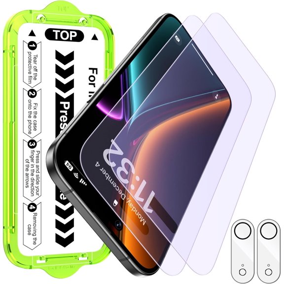 KAFEN-2+2 Pack for iPhone Air Matte Anti-Blue Light Glass Screen Protector - Anti-Glare, Anti-Fingerprint, Anti-Reflection, 9H Hardness, Smooth Touch, Easy Alignment Tray