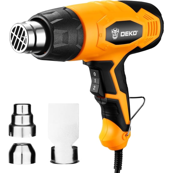 KAFEN-Heat Gun Hot Air Gun: Fast Heating Heavy Duty 1700W Hot Air Gun Kit 662/1112 (350/600) with 3 Nozzles, Temperature Control Heat Guns for Grafting, Shrink Wrap, Vinyl Wrap