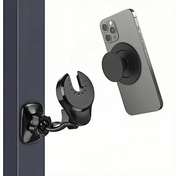 KAFEN-Magnetic Gym Phone Holder for Popsocket, Strong Base Magnets Phone Holder Compatible for Popsocket, Support Gym Accessories Golf Cart and Any Metal Surface