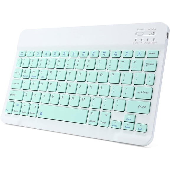 KAFEN-Ultra-Slim Rechargeable Bluetooth Keyboard Portable Wireless Keyboard for iPad A16 11th 10th Generation, iPad Pro iPad Air iPad Mini iPhone, Android Samsung Galaxy Tablet Smartphone Cell Phone