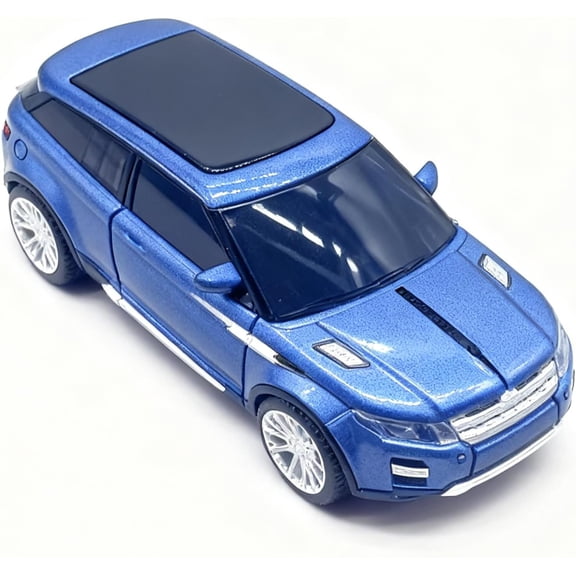 KAFEN-Wireless Car Mouse, Cool SUV Car Shaped Mice, 1600 DPI, 3D, 2.4Ghz, USB Receiver, Headlights with LED Blue Light, for Computer Laptop (L-Blue)