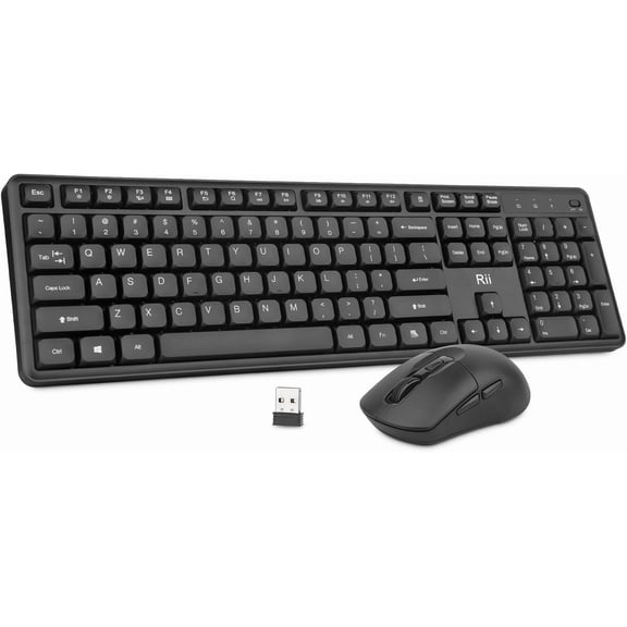 KAFEN-Wireless Keyboard and Mouse, RK209 2.4G Full-Sized Quiet Wireless Ergonomic Keyboard,Quiet Typing and Clicking,Adjustable 5000 DPI Mouse for PC, for Windows,Mac