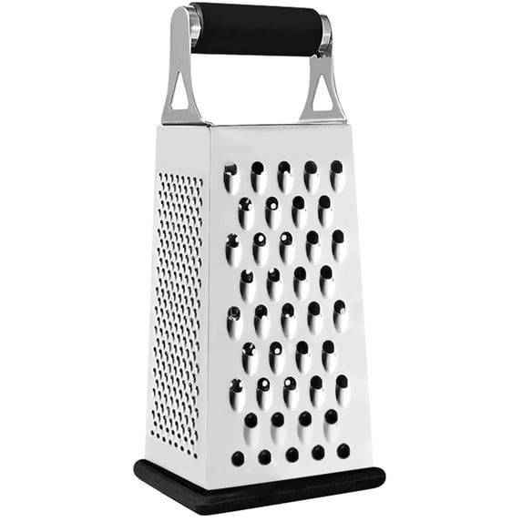 KAFOOR Stainless Steel Box Cheese Grater, Ergonomic Handle, Mini Zester, Dishwasher Safe