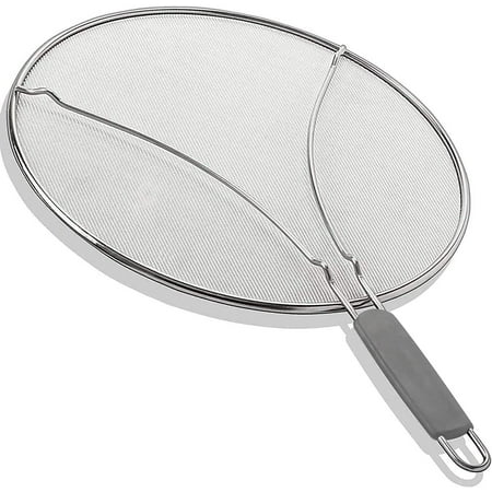 KAFOOR Grey 13 inch Splatter Screen for Cooking with Thermo Plastic Rubber Handle