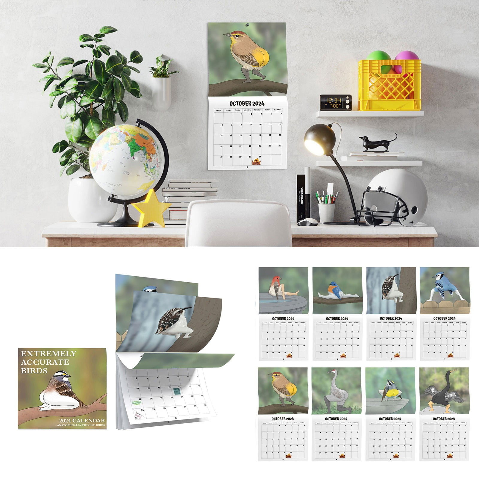 KAGAYD 2024 Calendar Of Extremely Accurate Birds Bird Calendar Wall