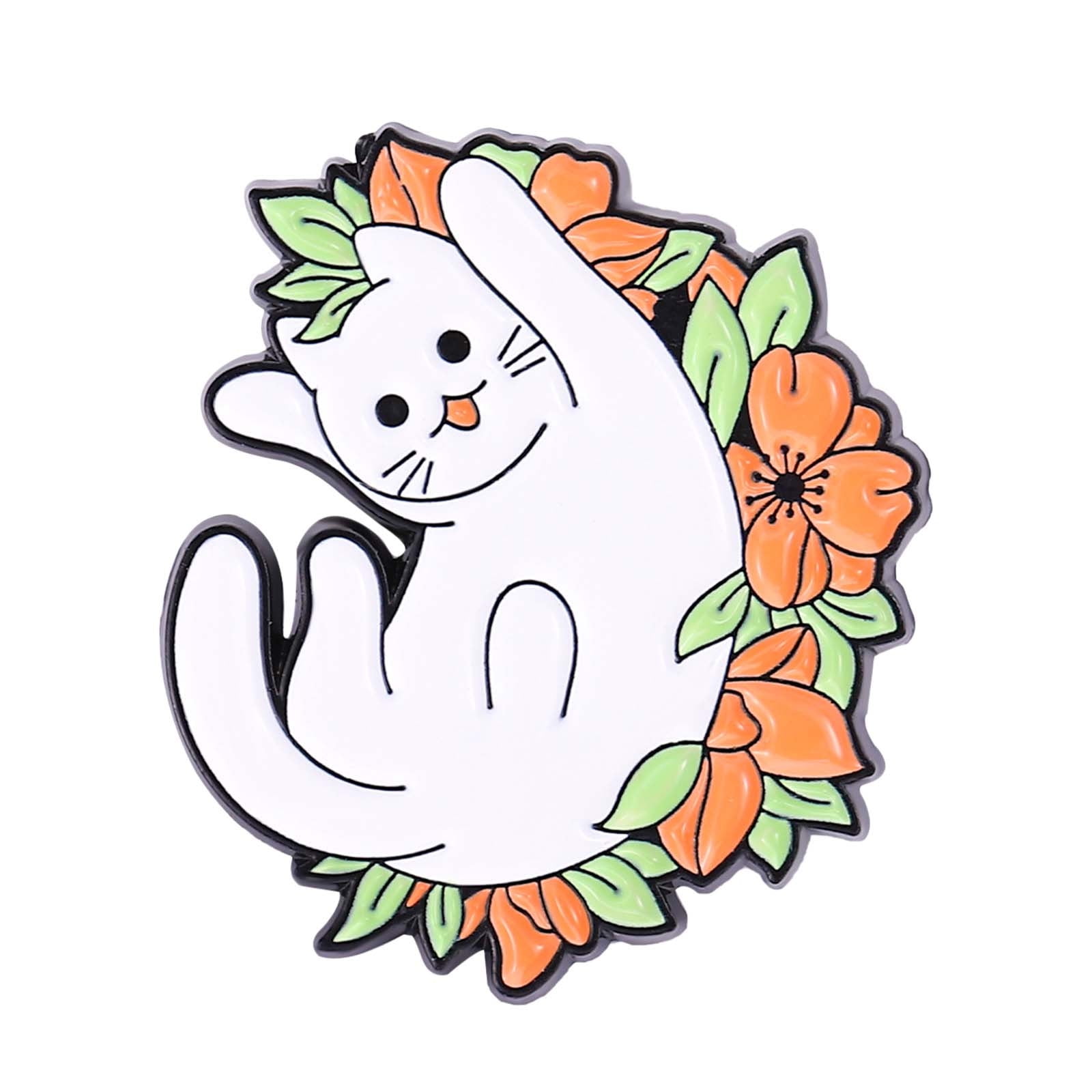 KAGAYD Cute Pins Backpack Pins Alloy Enamel Brooch Cat Funny Cat Brooch