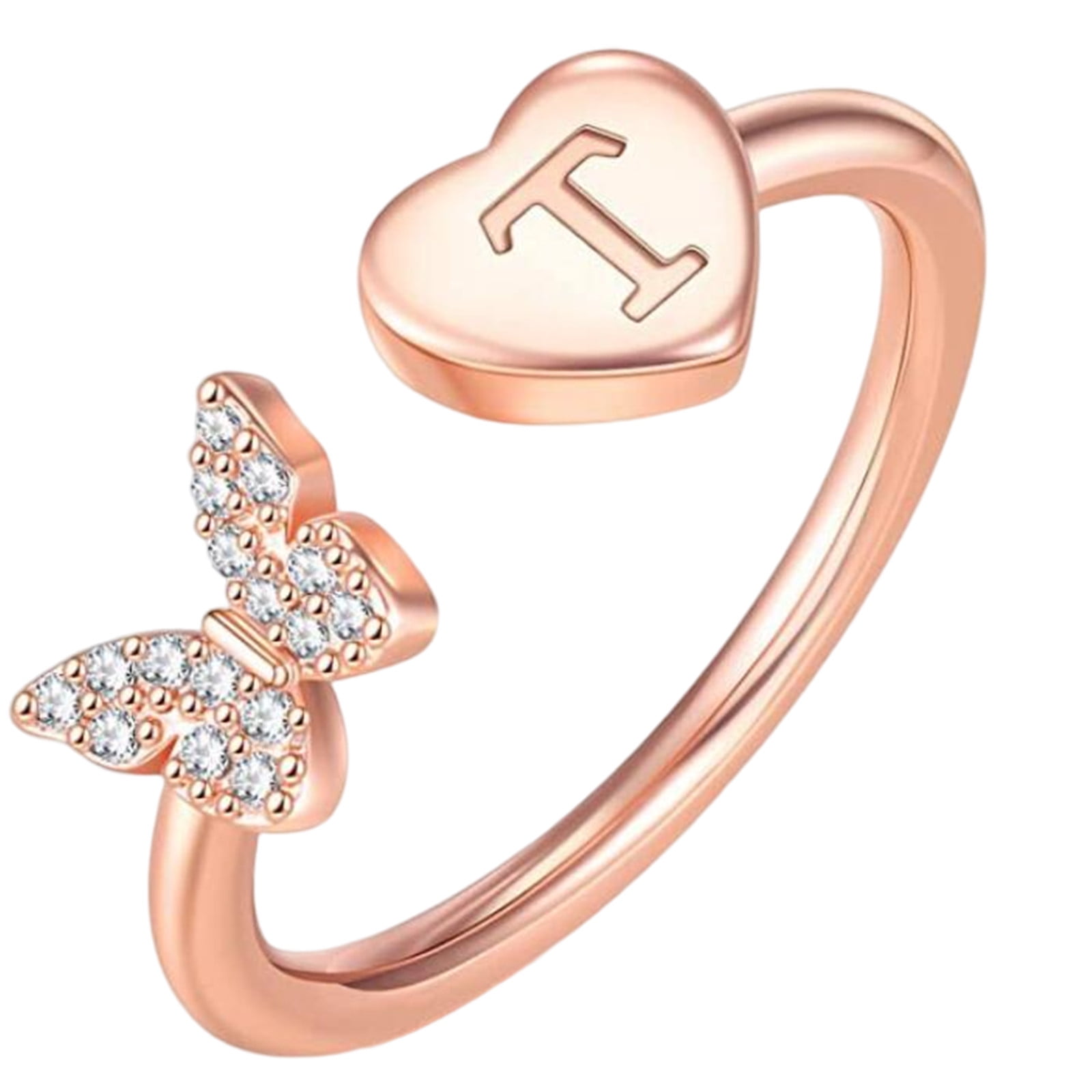Amazon.com: Initial Rings 14k Yellow Gold Modern Cursive K Diamond (Size  4): Clothing, Shoes & Jewelry