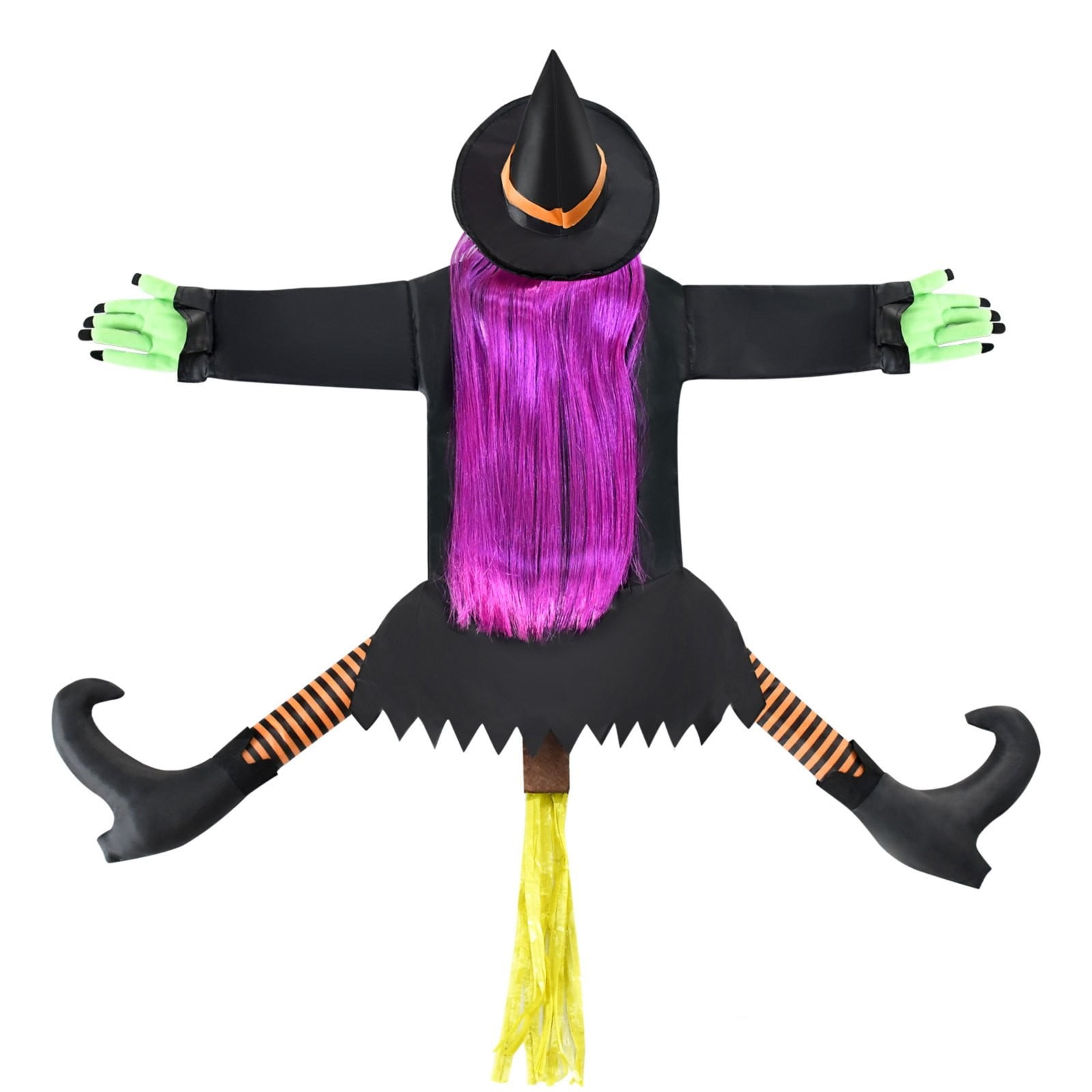 KAGAYD Large Crashing Witch Into Tree Halloween Decorations Outdoor