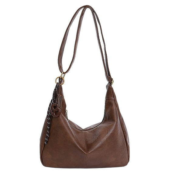 KAGSBA Crossbody Bags for Women, Solid Color Shoulder Bag For Women Girls Retro Tote Bag For Daily Use, The Best Christmas, Valentine's Day, Birthday Gifts (Brown)
