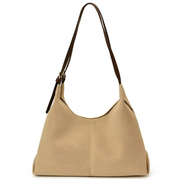 KAGSBA Crossbody Bags for Women, Retro Suede Hobo Bag Pu Shoulder Bag Solid Colour Large For Women (Beige)