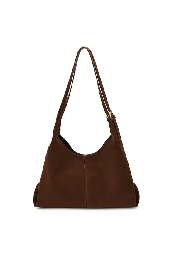 Crossbody Bags for Women, Retro Suede Hobo Bag Pu Shoulder Bag Solid Colour Large For Women (Coffee )