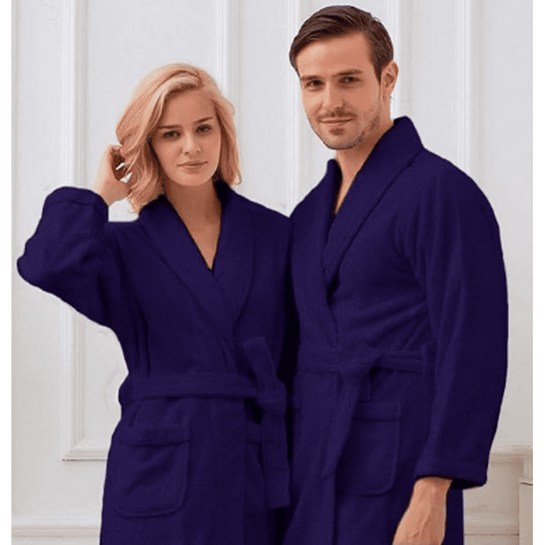 KAHAF COLLECTION Bathrobe for Women and Men Lightweight 100 Cotton Terry robes Towel Bathrobe Unisex White Plush Robe Perfect for Spa