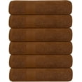 thumbnail image 1 of Pack of 6 Bath Towels 27 x 54 Inches, 100% Cotton, Larger & Lighter Weight, Quicker to Dry, Super Soft and Absorbent, Perfect for Bathroom (Brown, Pack of 6 (27''x54'')), 1 of 6