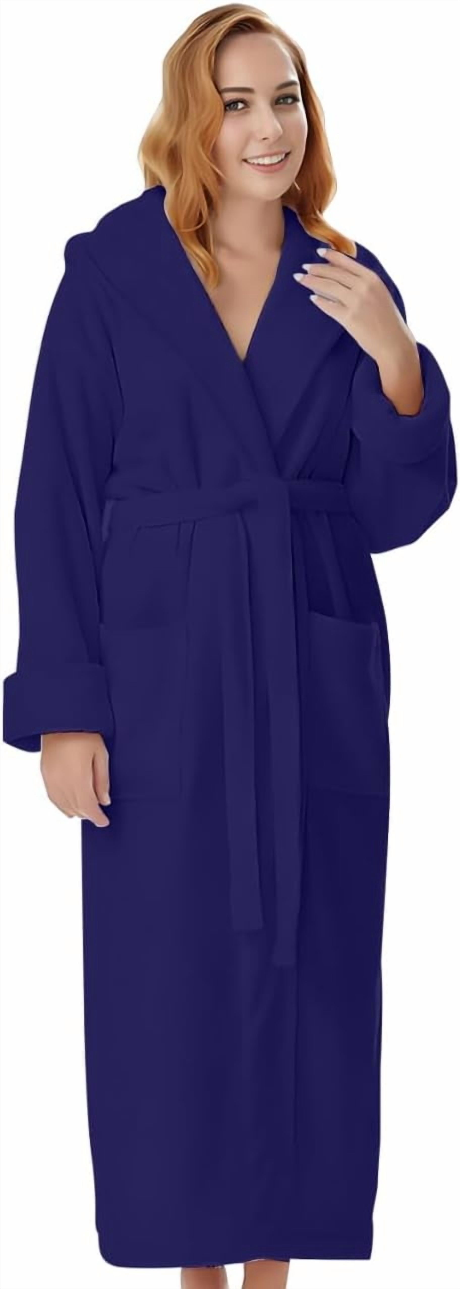 KAHAF COLLECTION - Unisex Terry Cotton Robe with Shawl Collar, One Size ...