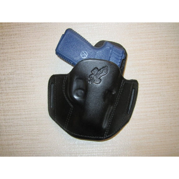 KAHR P380 & CW 380 FORMED LEATHER PANCAKE HOLSTER, OWB BELT HOLSTER, RIGHT HAND