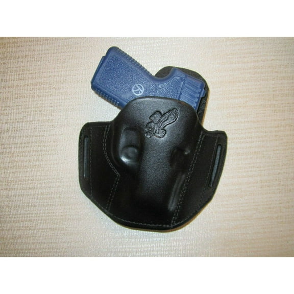 KAHR P380 & CW 380 FORMED LEATHER PANCAKE HOLSTER, OWB BELT HOLSTER, RIGHT HAND