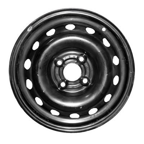KAI 14 X 5.5 Reconditioned OEM Steel Wheel, Black, Fits 2005-2007 Pontiac Wave Hatchback