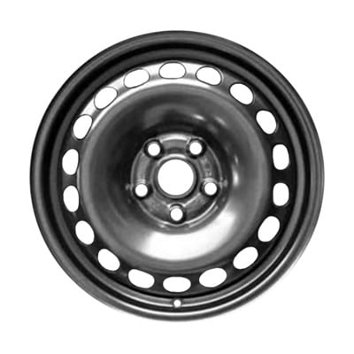 KAI 15 X 6 Reconditioned OEM Steel Wheel, All Painted Black, Fits 2015-2018 Volkswagen Golf