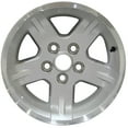 thumbnail image 1 of Remanufactured Machined Lip and Painted Silver Aluminum Wheel 15 x 8 5JL73PAKAA fits 2004-2006 Jeep Wrangler, 1 of 1