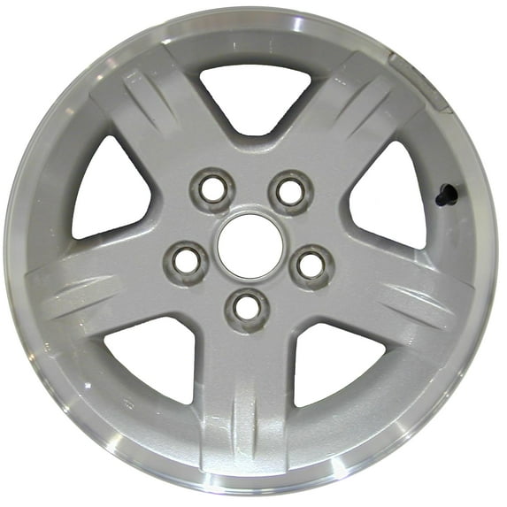 Remanufactured Machined Lip and Painted Silver Aluminum Wheel 15 x 8 5JL73PAKAA fits 2004-2006 Jeep Wrangler